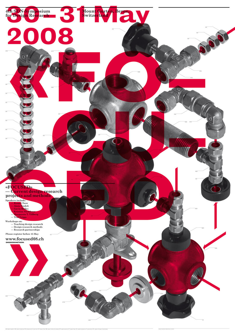 Red and silver mechanical valve components arranged creatively with bold red text overlay.