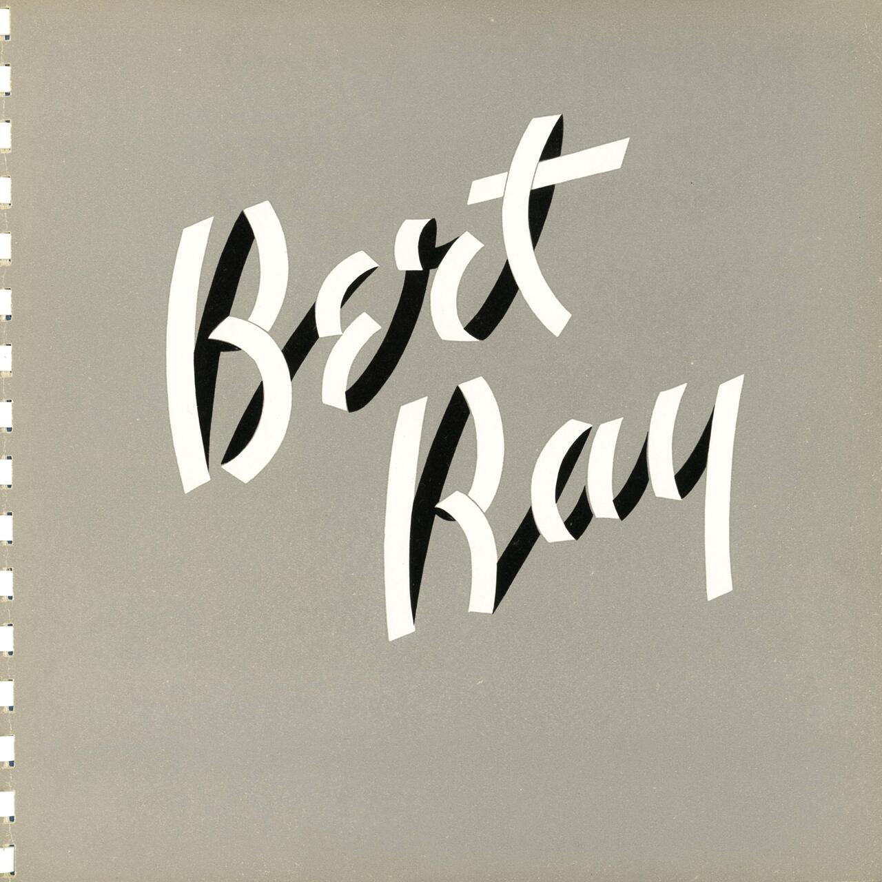 Stylized black and white text reading "Bert Ray" on a gray background.