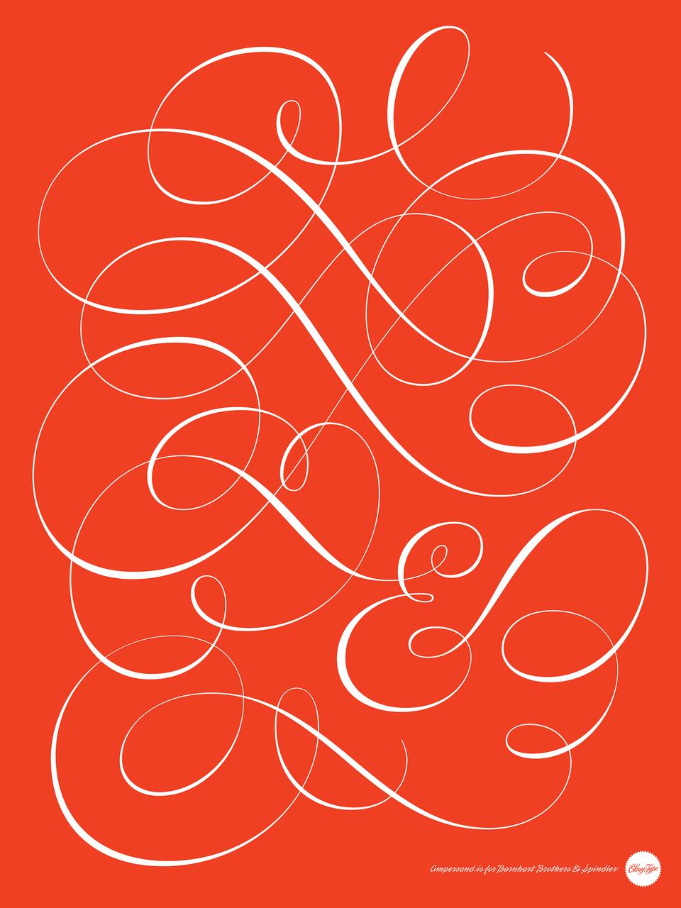 White ornate swirling lines on a vibrant red background forming a decorative pattern.