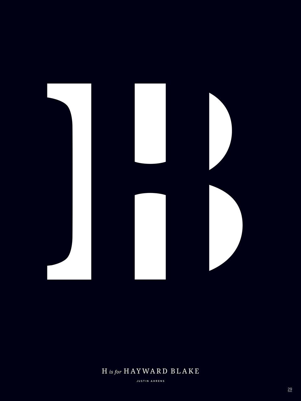 Large white stylized "HB" on a dark blue background, centered.