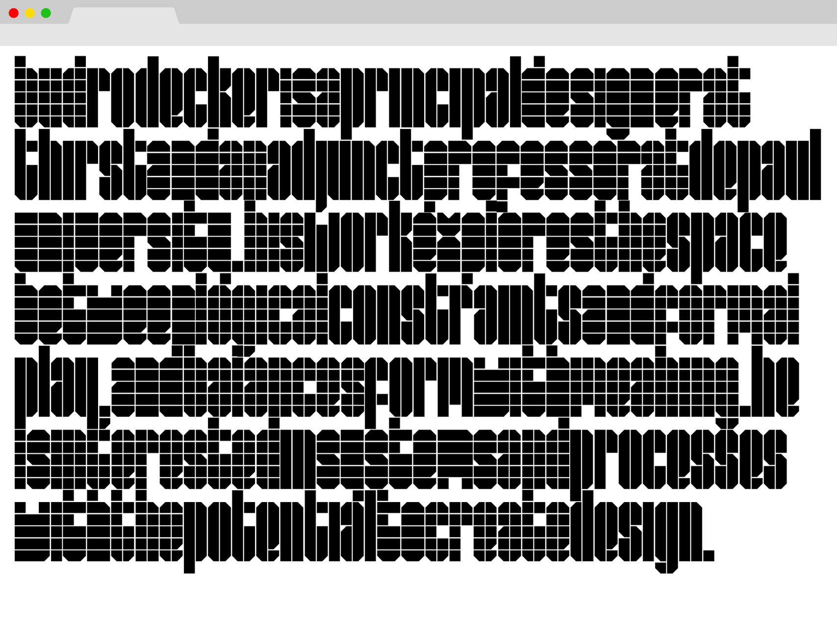 A graphic displaying dense, vertical text in black, arranged in a block pattern with narrow spacing on a white background, resembling an abstract or artistic design.