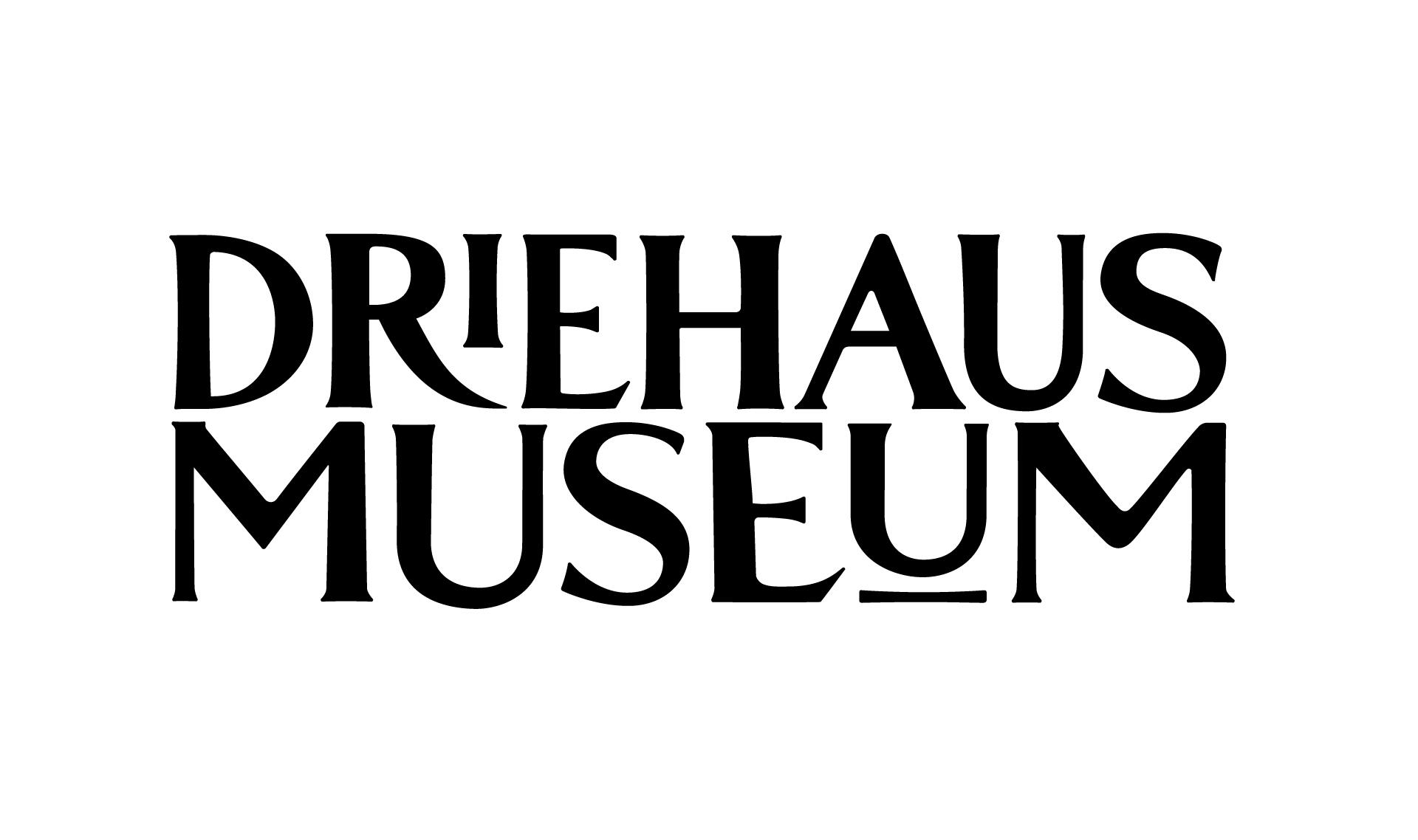 Driehaus Museum logo with bold, stylized black lettering on a white background.