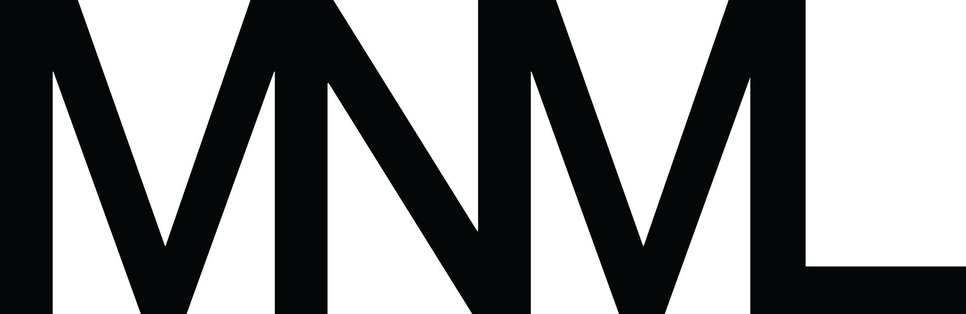Black letters "MNL" in a bold, modern font on a white background.