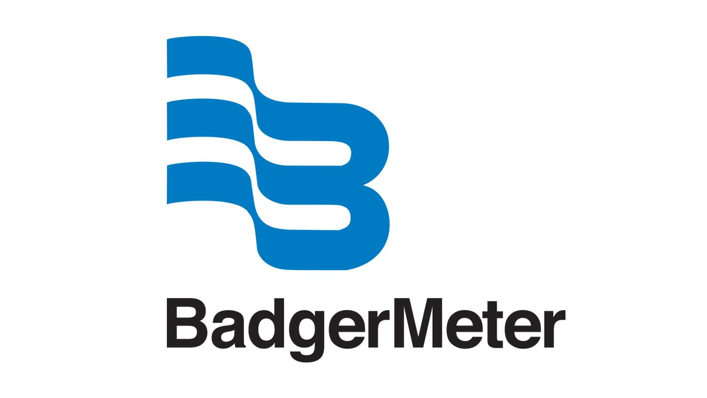 Blue stylized letter "B" with three wave-like lines, above the word "BadgerMeter" in black text on a white background.