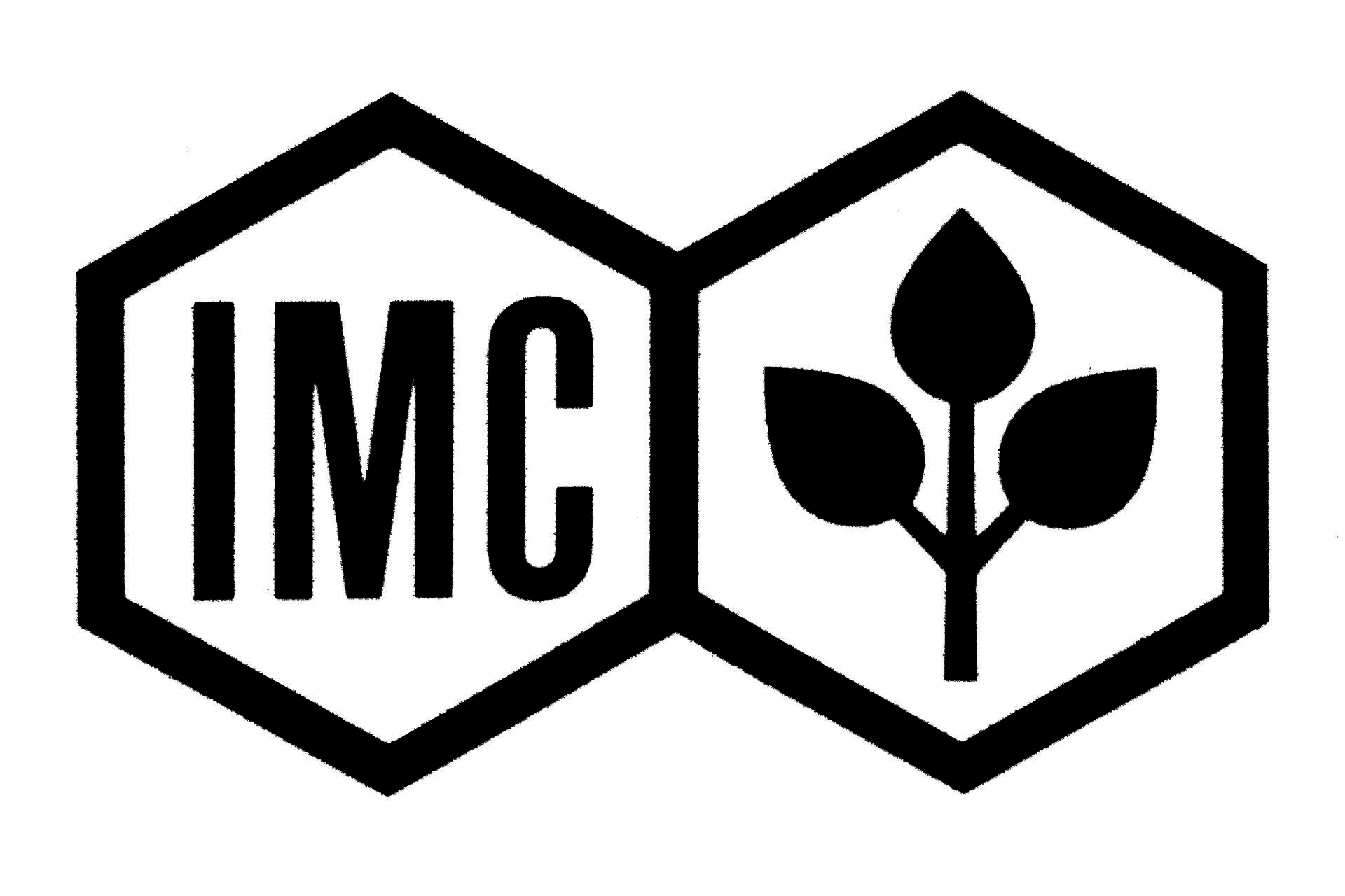 Hexagonal logo with "IMC" on the left and three-leaf plant on the right.
