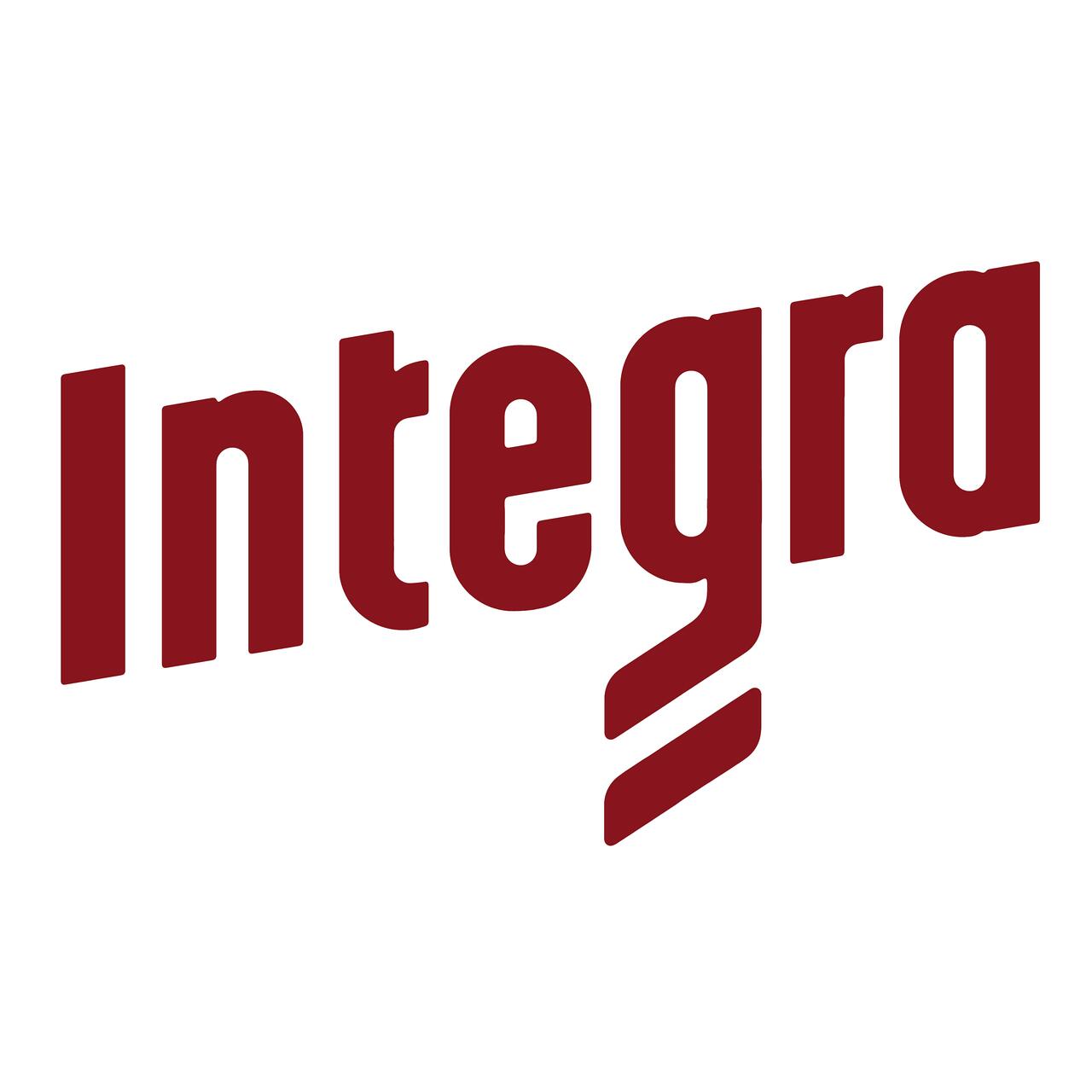 Red "Integra" logo with stylized lettering on a white background.