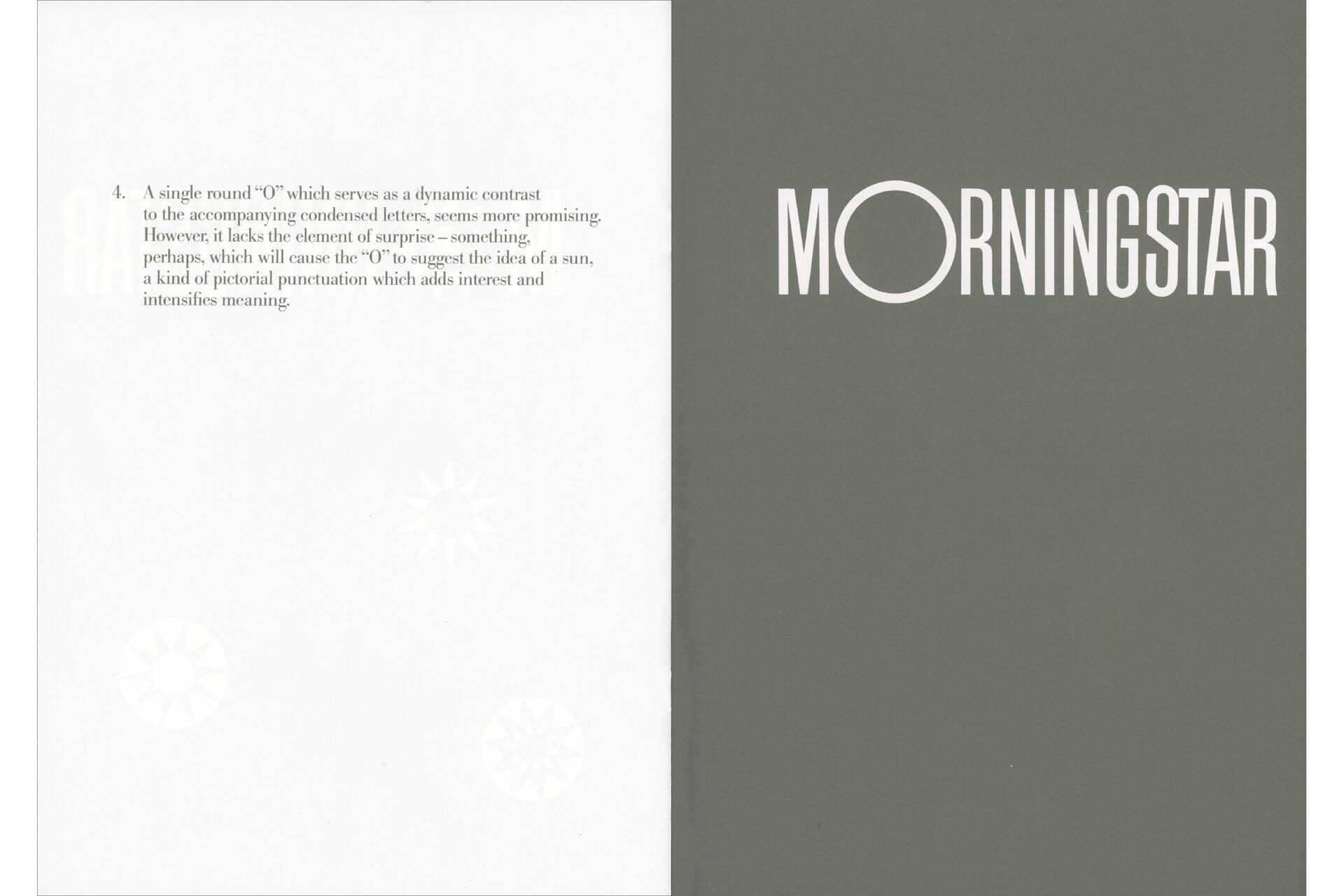 Text "MORNINGSTAR" in bold, white, uppercase letters on a dark gray background.