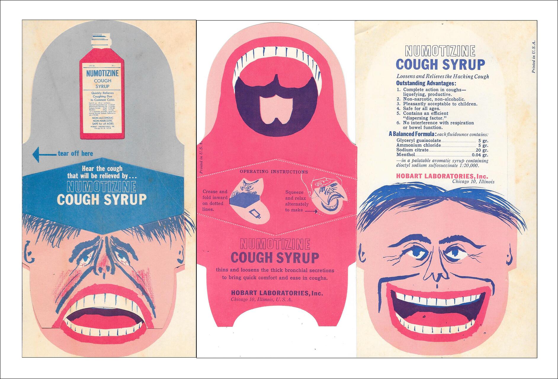 26A-04_Numotizine Promotion: Vintage advertisement for Numotizine Cough Syrup_Elsa Kula