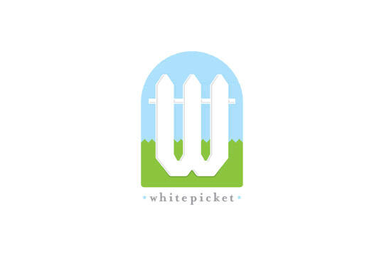 Logo with a stylized white picket fence forming a "W," set against a blue sky and green grass background.