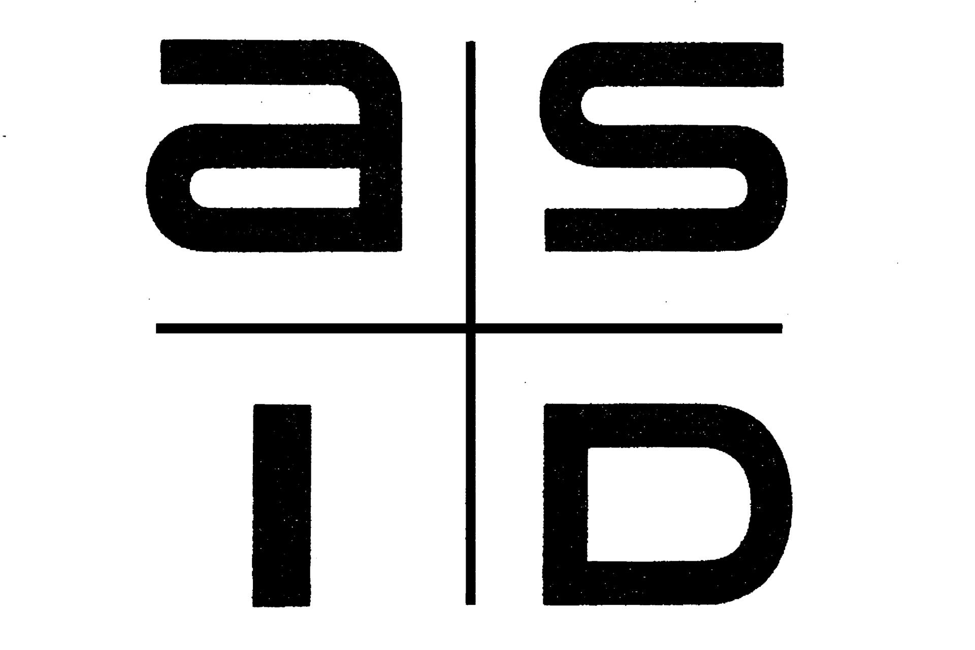 Black and white logo with the letters "a" and "s" on top, "i" and "d" below, separated by vertical and horizontal lines.