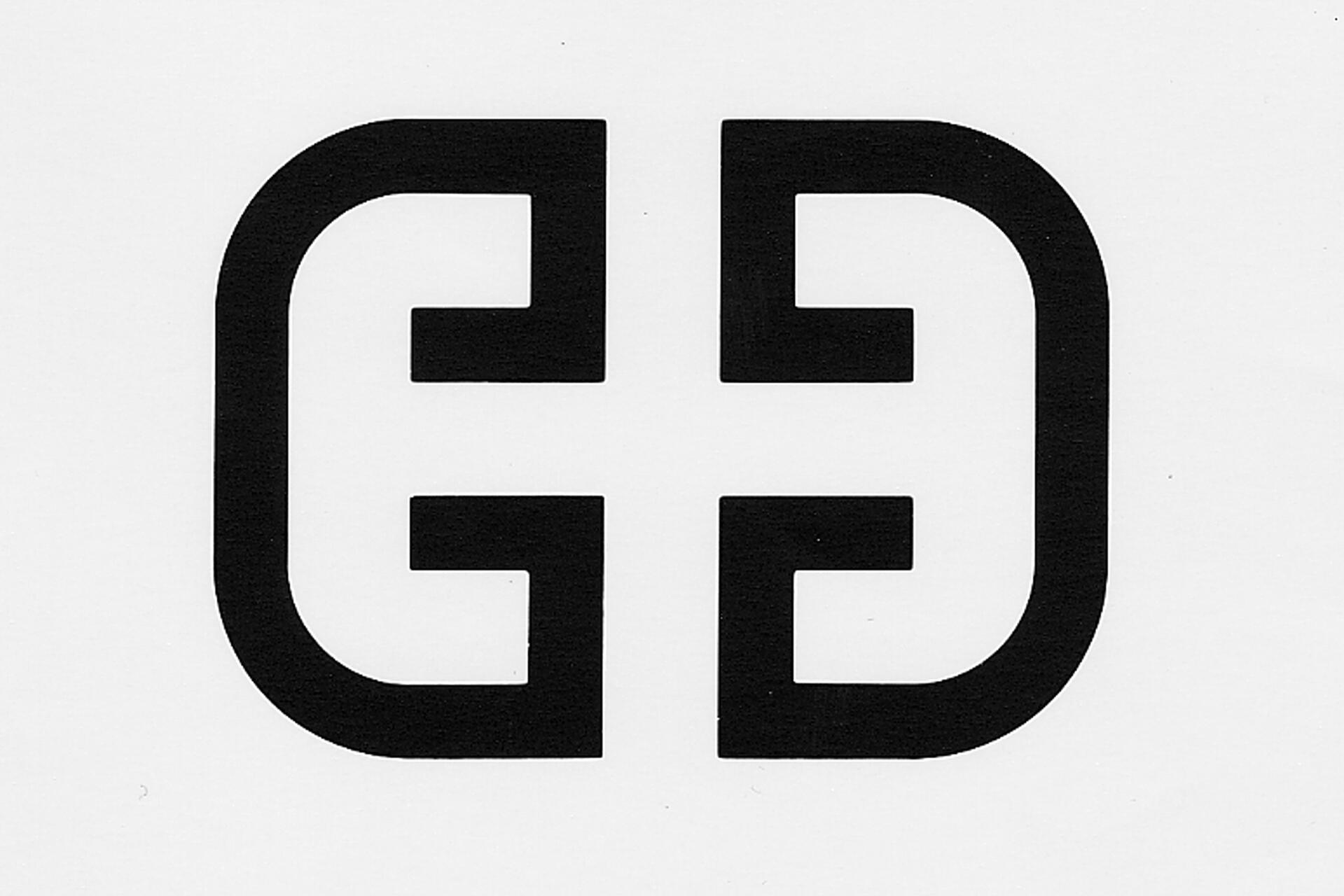 Black double "G" logo on a white background, featuring two mirrored "G" shapes facing inward.
