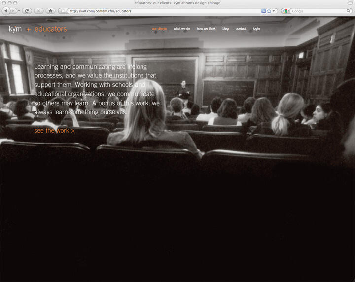 A black-and-white photograph of a lecture hall filled with students facing a teacher at the front. Text is overlaid on the left side of the image.