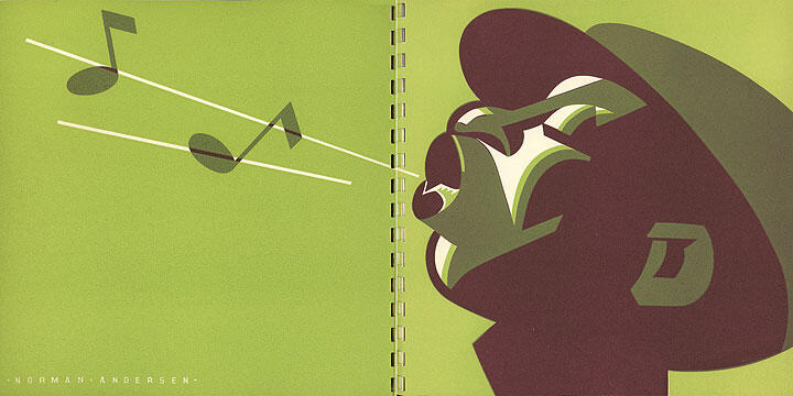 Stylized graphic of a person singing, with musical notes emanating from their mouth against a green background.