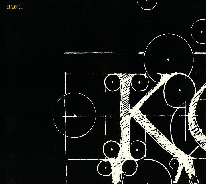 Abstract graphic of white geometric patterns and the letter 'K' on a black background.