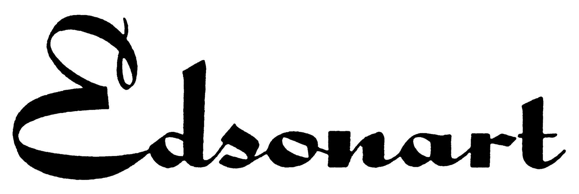 Edsonart logo with stylized, cursive black lettering.