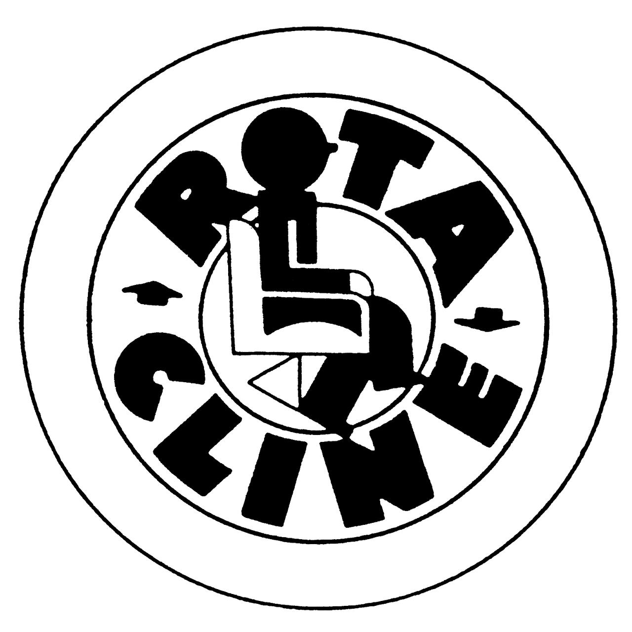 Black and white logo of a person sitting in a chair with the text "ROTACLINE" forming a circle around the figure.