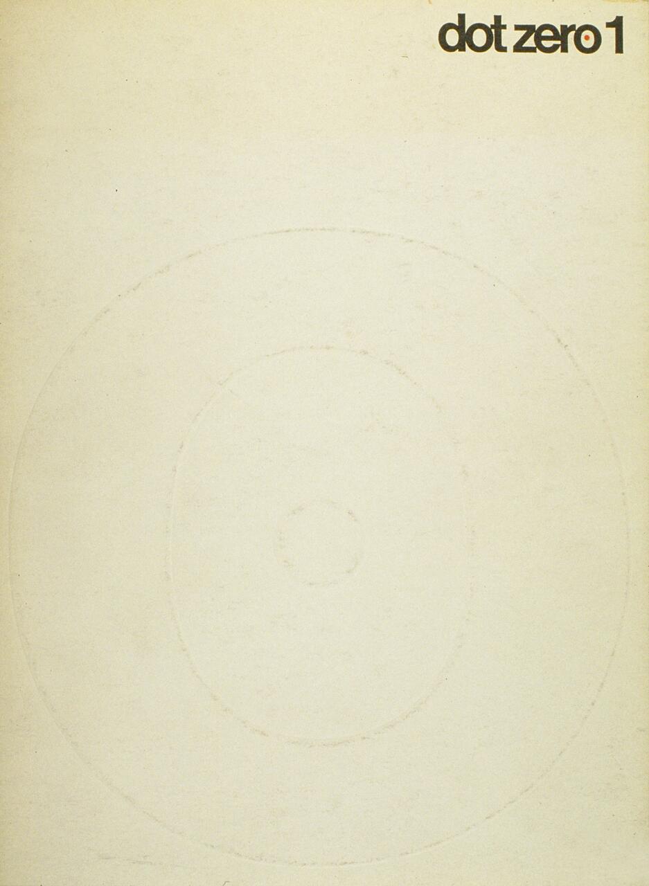 Minimalist design with faint concentric circles on a light background, and "dot zero 1" text in the top right corner.