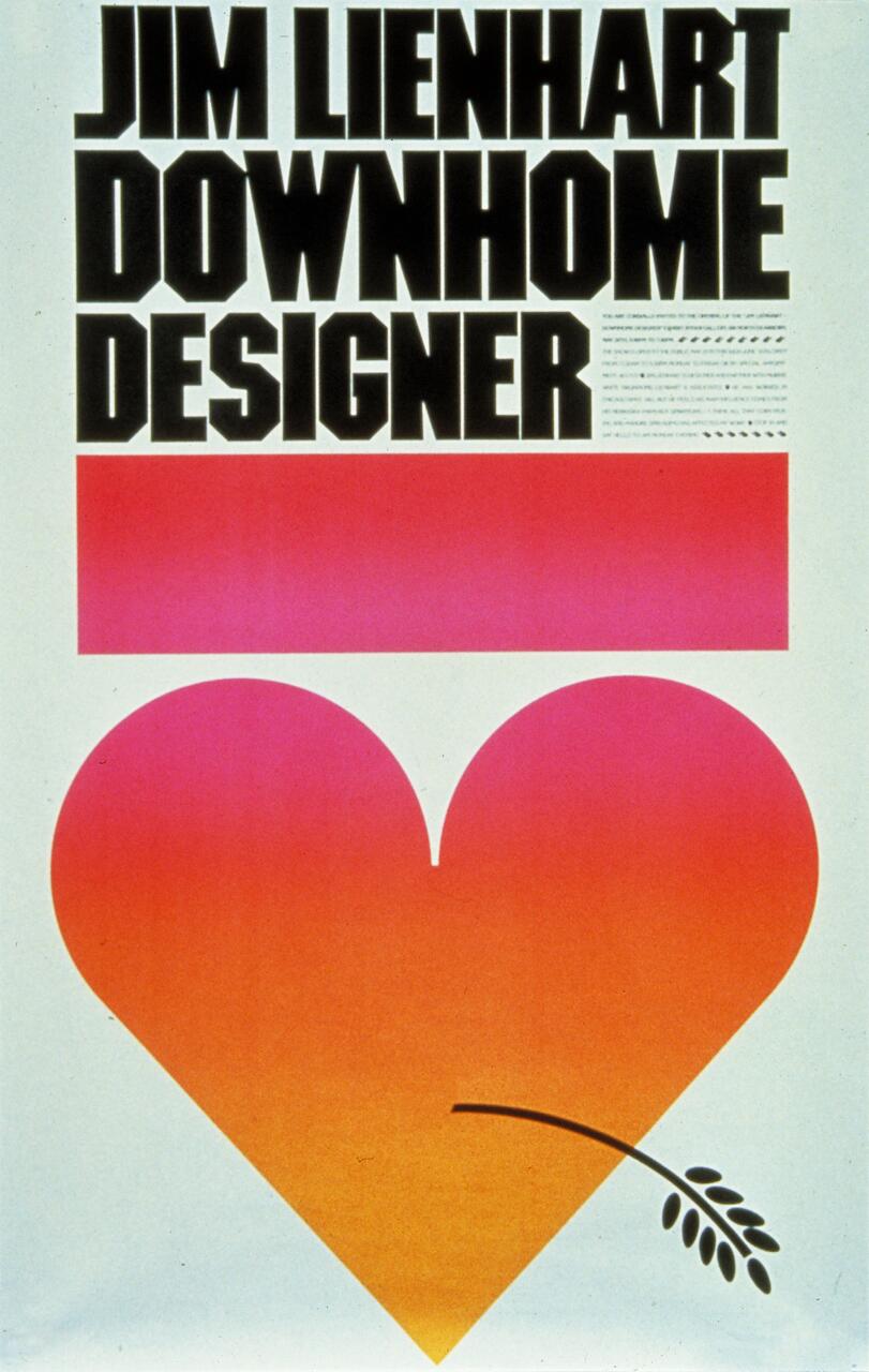 Gradient heart from pink to orange with a stylized wheat stalk on a light background, accompanied by bold black text above.