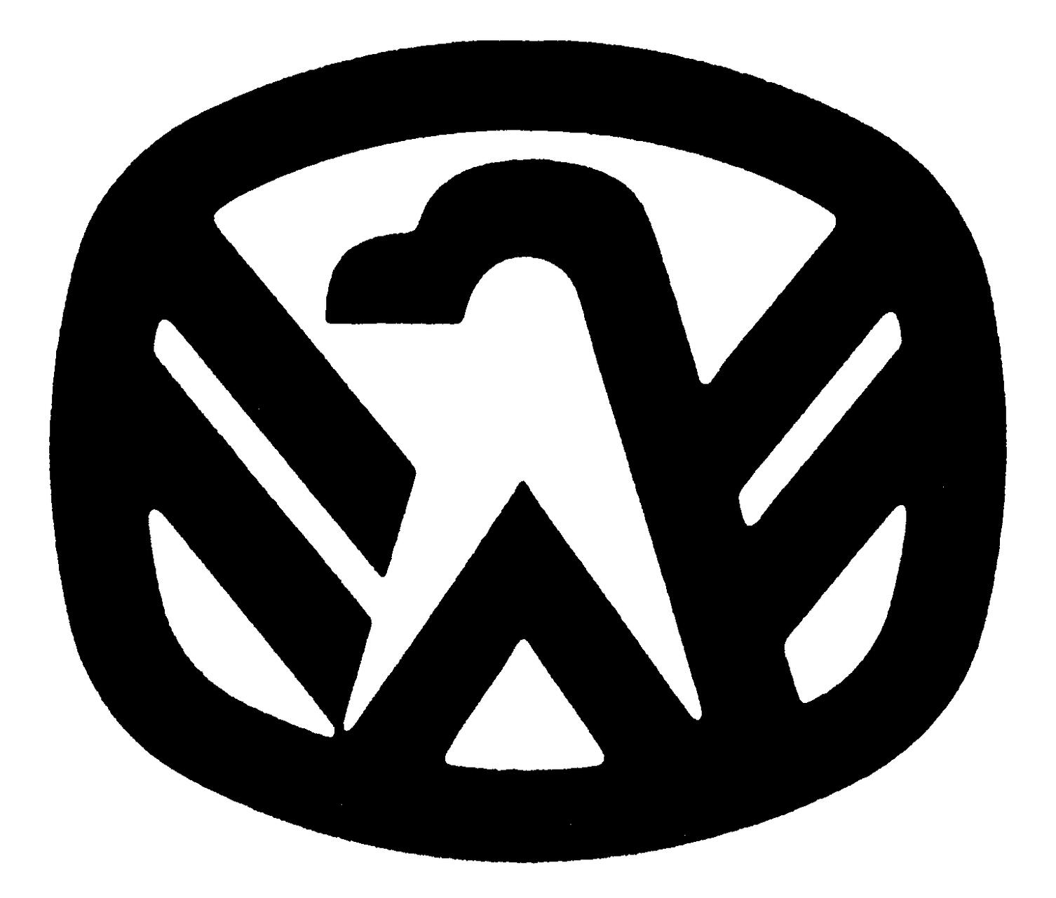 Stylized black logo resembling an eagle within an oval shape, with bold lines and geometric design elements.