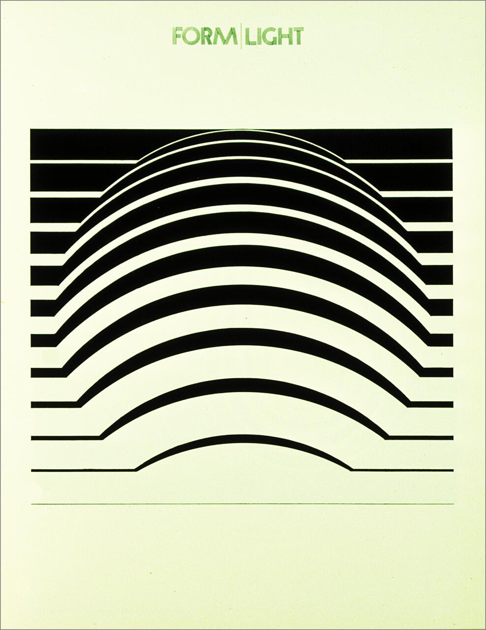 Abstract graphic with black semi-circular lines on a light background, creating a dome-like pattern.