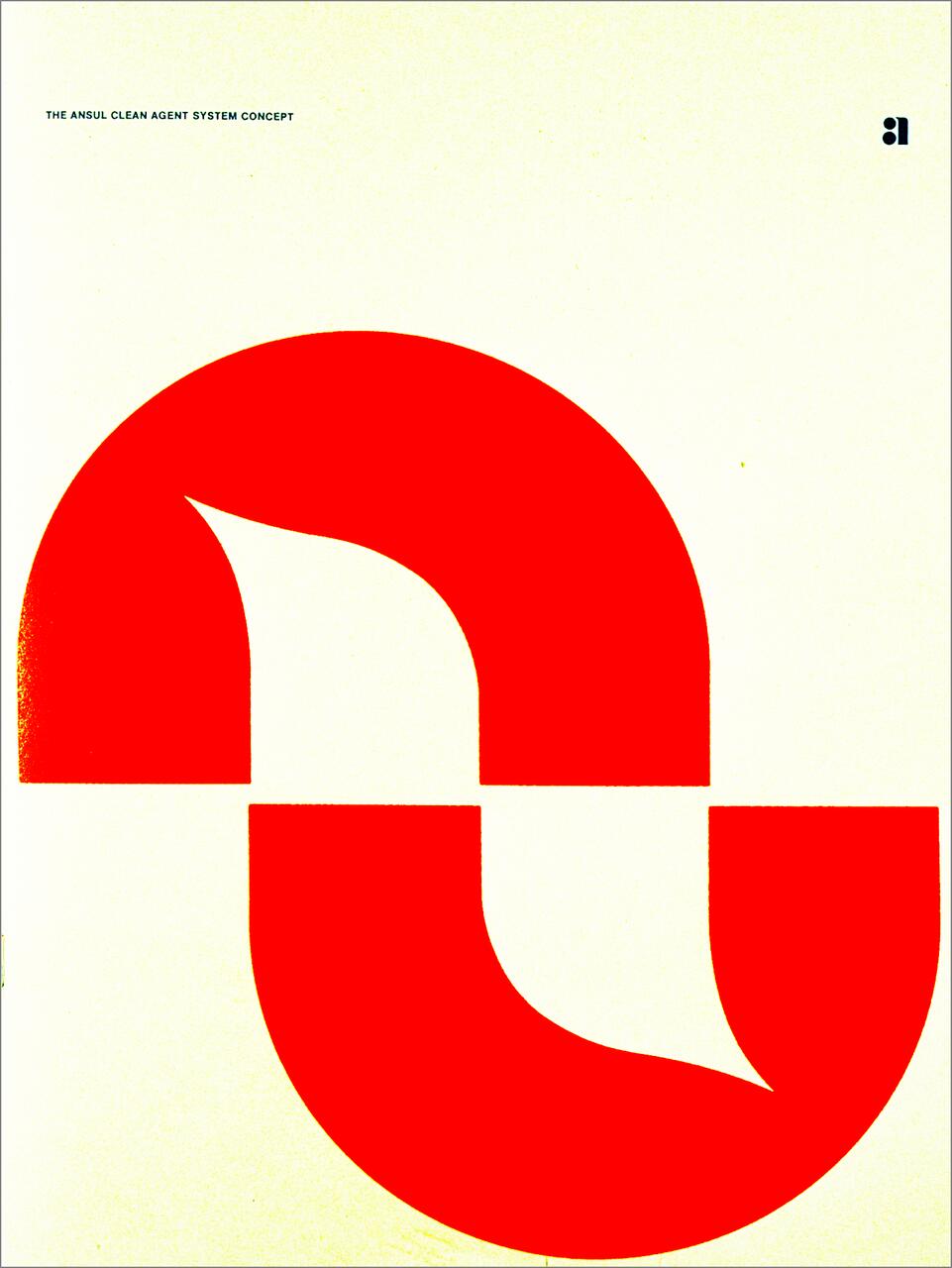 Red abstract shapes forming a stylized letter "S" on a cream background.