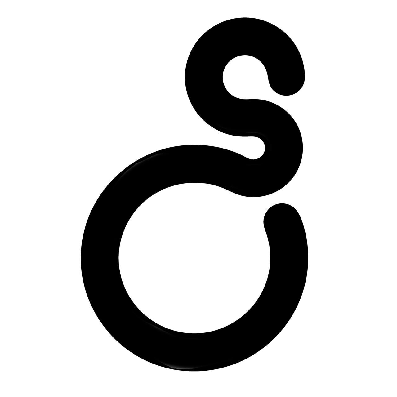 Black stylized ampersand symbol on a white background.