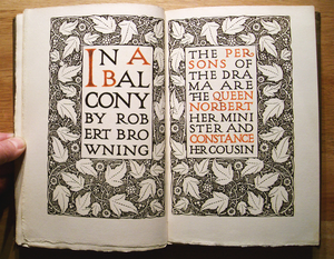 19A-184_In A Balcony book design_Frederic W. Goudy/W.A. Dwiggins