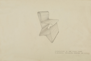 21A-09_Perspective of One Piece Chair drawing_ Millie Goldsholl
