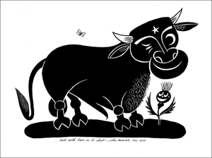 21A-13_Bull with Hair on Its Chest illustration_John Averill