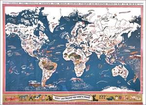 21B-23_Hiker & Buzzer's Trip Round the World Map_Edgar Miller